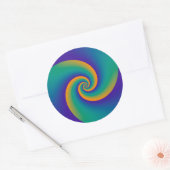 Abstrakt Background Spirals soft V Runder Aufkleber (Umschlag)