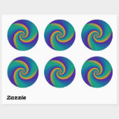 Abstrakt Background Spirals soft V Runder Aufkleber (Blatt)