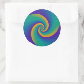 Abstrakt Background Spirals soft V Runder Aufkleber (Tasche)