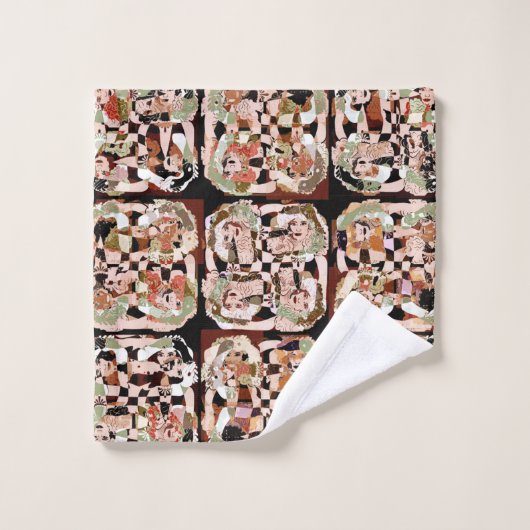 Abstrakt Badhandtuch Set (Waschlappen)