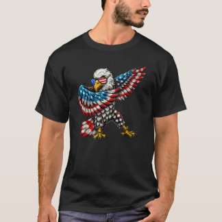 Abstrakt Bald Eagle American Flag Art T-Shirt