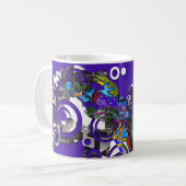 Abstrakt BALI Gecko Kaffeetasse (Vorderseite Links)
