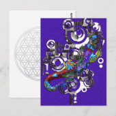 Abstrakt BALI Gecko Postkarte (Vorne/Hinten)