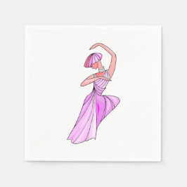 Abstrakt Ballerina Napkins Serviette