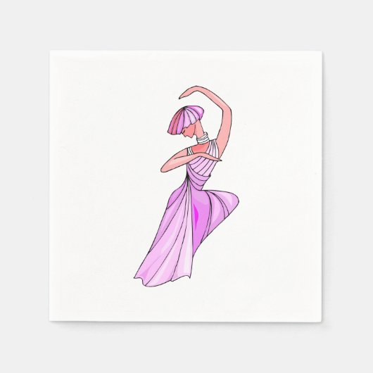 Abstrakt Ballerina Napkins Serviette (Vorderseite)
