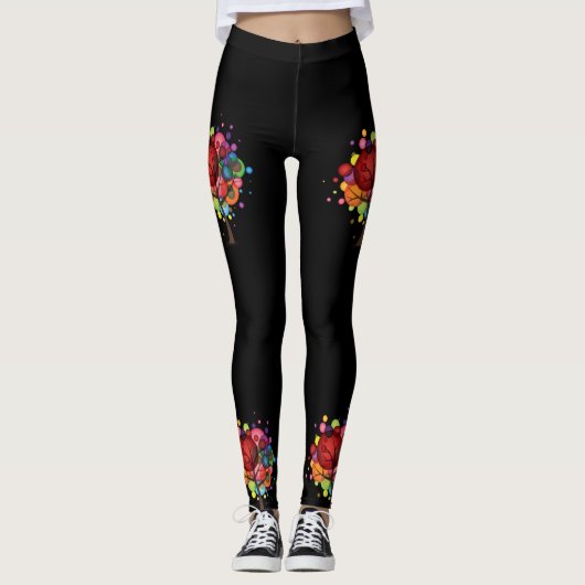 Abstrakt Balloon Tree Leggings (Vorderseite)