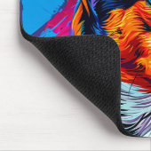 Abstrakt Basenji Dog Portrait Mousepad (Ecke)