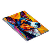 Abstrakt Basenji Dog Portrait Notizblock (Rechte Seite)