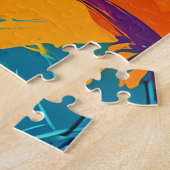 Abstrakt Basenji Dog Portrait Puzzle (Seite)