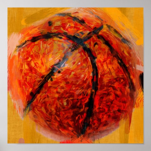 Abstrakt Basketball Poster (Vorne)