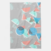 Abstrakt Bauhaus Halbkreise Mod Pop Art Muster Geschirrtuch (Vertikal)