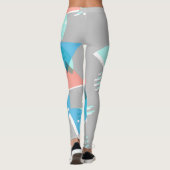 Abstrakt Bauhaus Halbkreise Mod Pop Art Muster Leggings (Rückseite)