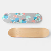 Abstrakt Bauhaus Halbkreise Mod Pop Art Muster Skateboard (Horizontal)