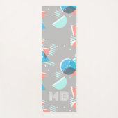 Abstrakt Bauhaus Halbkreise Mod Pop Art Muster Yogamatte (Vorderseite)