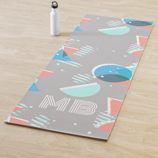 Abstrakt Bauhaus Halbkreise Mod Pop Art Muster Yogamatte (Beispiel)