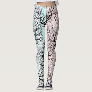 Abstrakt, Bäume Leggings