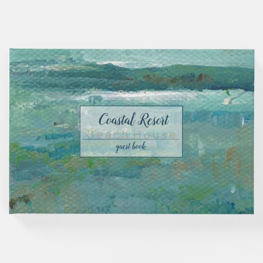 Abstrakt Beach Art Vacation Gästebuch (Vorderseite)