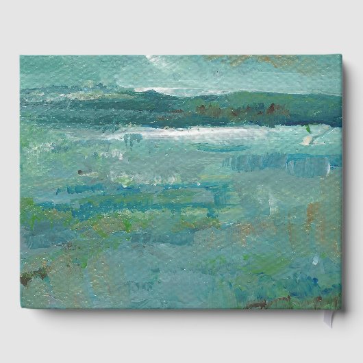 Abstrakt Beach Art Vacation Gästebuch (Rückseite)