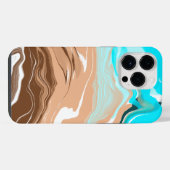 Abstrakt Beach Fluid Art iPhone Hülle (Rückseite (Horizontal))