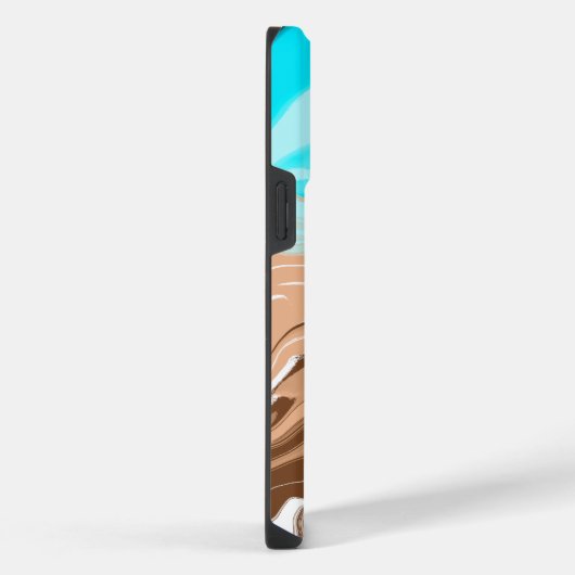 Abstrakt Beach Fluid Art iPhone Hülle (Rechte Seite)