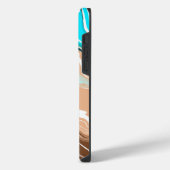 Abstrakt Beach Fluid Art iPhone Hülle (Linke Seite)