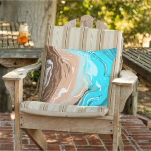 Abstrakt Beach Fluid Art Kissen