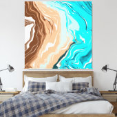 Abstrakt Beach Fluid Art Leinwanddruck (Insitu (Schlafzimmer))