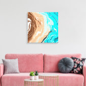 Abstrakt Beach Fluid Art Leinwanddruck (Insitu (Wohnzimmer))