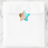 Abstrakt Beach Fluid Art Stern-Aufkleber (Tasche)