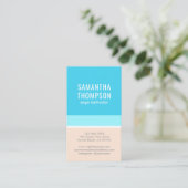 Abstrakt Beach Moderner Minimalistischer vertikale Visitenkarte (Stehend Vorderseite)