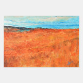 Abstrakt Beach Orange Blue Art Geschenkpapier Set (Vorderseite 3)