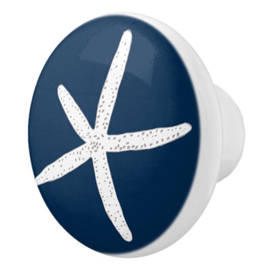 Abstrakt Beach Scallop Seashell Keramikknauf (Rechts)