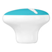 Abstrakt Beach Scallop Seashell Keramikknauf (Seitenansicht)