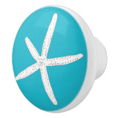 Abstrakt Beach Scallop Seashell Keramikknauf (Rechts)