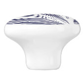 Abstrakt Beach Scallop Seashell Keramikknauf (Seitenansicht)