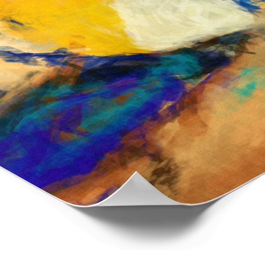 Abstrakt Beach Volleyball Poster (Ecke)