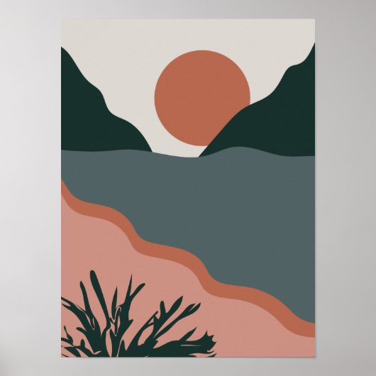 Abstrakt Beach Wall Art Poster (Vorne)