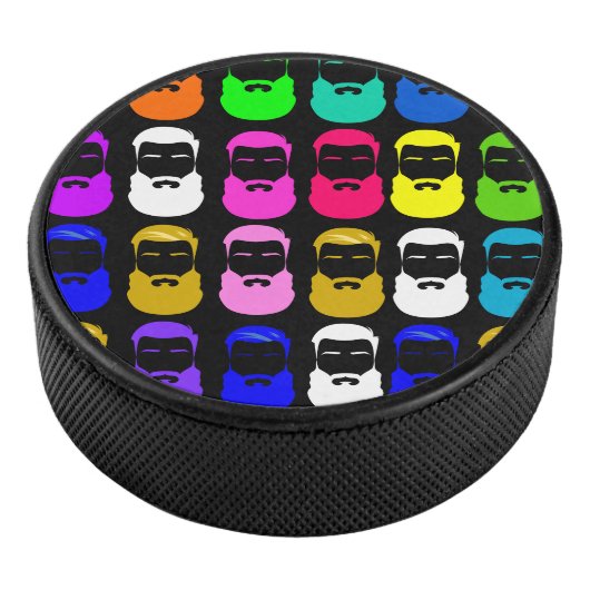 Abstrakt Beards Hockey Puck (3/4)