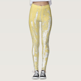 Abstrakt, bedrückt, trendy gelb Cool Leggings