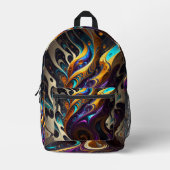 Abstrakt Bedruckter Rucksack (Vorderseite)