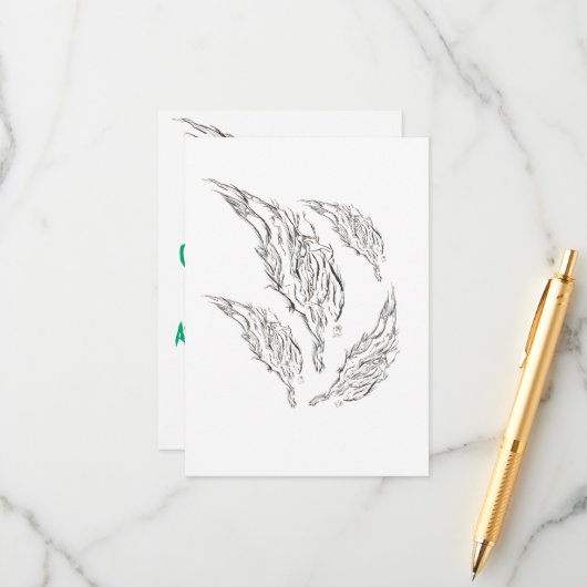 abstrakt begleitkarte (Vorderseite/Rückseite Beispiel)