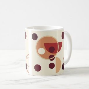 Abstrakt-beige-braune Kreise Kaffee Tasse