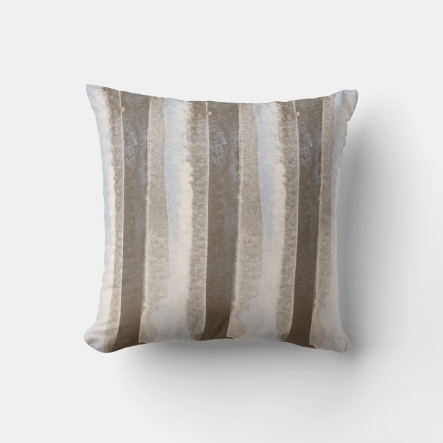 Abstrakt Beige Brown Tan Modern Kissen (Vorderseite)