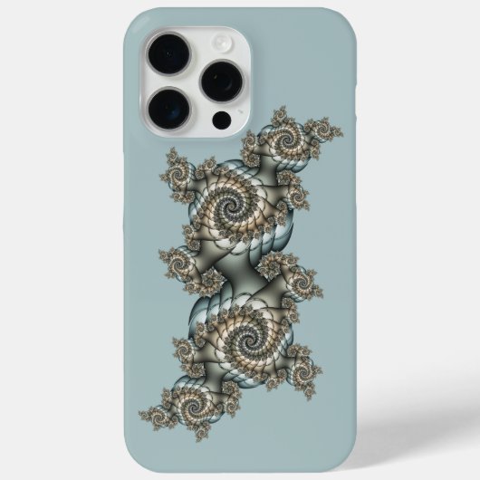 Abstrakt Beige Light Blue Fraktal Kunstgalerie Case-Mate iPhone Hülle (Rückseite)