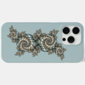 Abstrakt Beige Light Blue Fraktal Kunstgalerie Case-Mate iPhone Hülle (Rückseite (Horizontal))