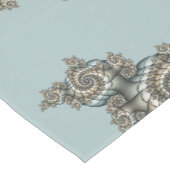 Abstrakt Beige Light Blue Fraktal Kunstgalerie Mittelgroßer Tischläufer (Ecke)