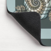 Abstrakt Beige Light Blue Fraktal Kunstgalerie Mousepad (Ecke)