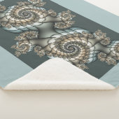 Abstrakt Beige Light Blue Fraktal Kunstgalerie Sherpadecke (3/4)