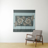 Abstrakt Beige Light Blue Fraktal Kunstgalerie Wandteppich (Beispiel (Horizontal))