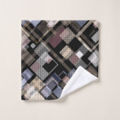 Abstrakt, beige, schwarz badhandtuch set (Waschlappen)